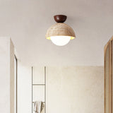 Loftlampe i sten (gul) – retro industriel loftbelysning