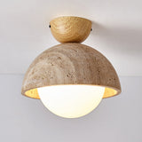 Loftlampe i sten (gul) – retro industriel loftbelysning