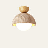 Loftlampe i sten (gul) – retro industriel loftbelysning
