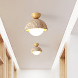 Loftlampe i sten (gul) – retro industriel loftbelysning