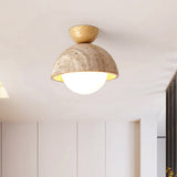 Loftlampe i sten (gul) – retro industriel loftbelysning