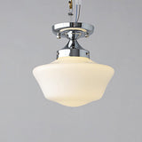 Loftlampe med glasskærme i creme – skandinavisk loftbelysning