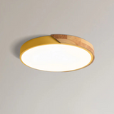 Loftlampe i træ og akryl – skandinavisk plafond til soveværelset