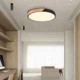 Loftlampe i træ og akryl – skandinavisk plafond til soveværelset