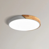 Loftlampe i træ og akryl – skandinavisk plafond til soveværelset