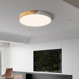 Loftlampe i træ og akryl – skandinavisk plafond til soveværelset
