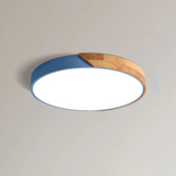 Loftlampe i træ og akryl – skandinavisk plafond til soveværelset