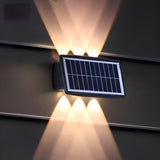 Væglampe med solcelle – up- og downlys til facaden uden kabler