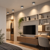 Loftlampe i aluminium – ultratynd rund plafond til lave lofter