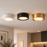 Loftlampe i aluminium – ultratynd rund plafond til lave lofter