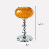 Bordlampe i glas med blomsterform – vintage bauhaus