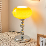 Bordlampe i glas med blomsterform – vintage bauhaus