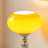 Bordlampe i glas med blomsterform – vintage bauhaus