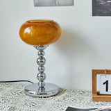 Bordlampe i glas med blomsterform – vintage bauhaus