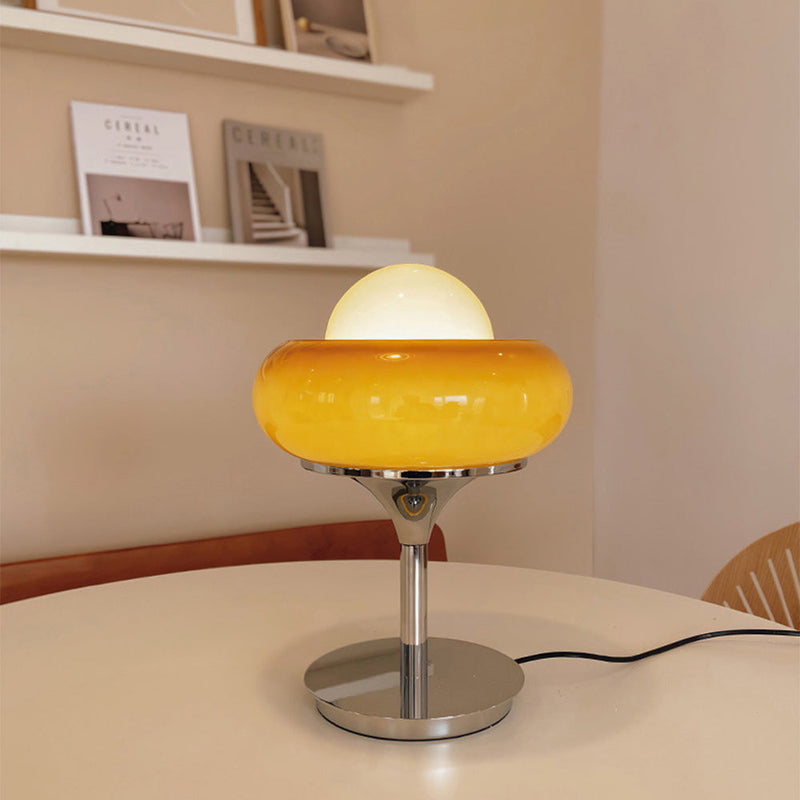 Bordlampe i glas – vintage bauhaus