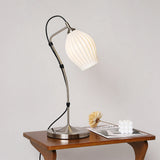Bordlampe i riflet keramik – vintage