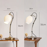 Bordlampe i riflet keramik – vintage
