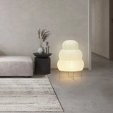 Gulvlampe i rispapir med trefod – wabi-sabi standerlampe til stuen