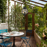 Udendørs pendel i aluminium – rund lanterne til terrasse og pergola