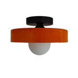 Loftlampe i glas med skiveform – moderne væg- og loftbelysning